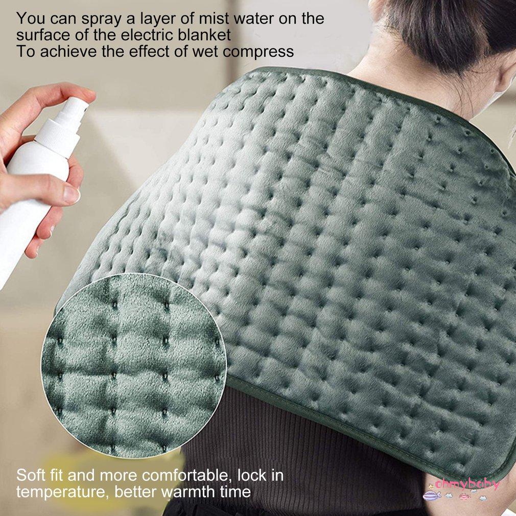 [Ready] 75W 30X60Cm Sưởi Tự Động Ngắt 6 Mức Nhiệt Độ Làm Nóng Nhanh An Toàn Có Thể Giặt Đệm Lưng Vai Cổ [Z/2]