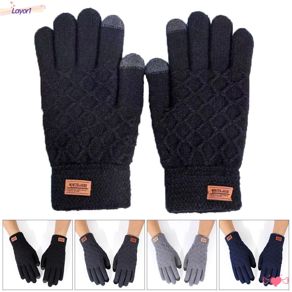 Găng Tay Dệt Kim 1 Ngón Thời Trang Mùa Đông Cho Nam