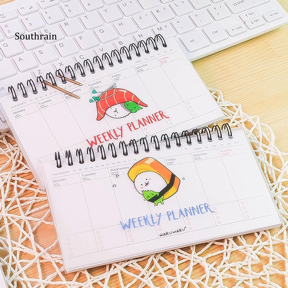 Sổ Tay Lên Kế Hoạch Hàng Ngày Hình Xoắn Ốc Agenda Dễ Thương