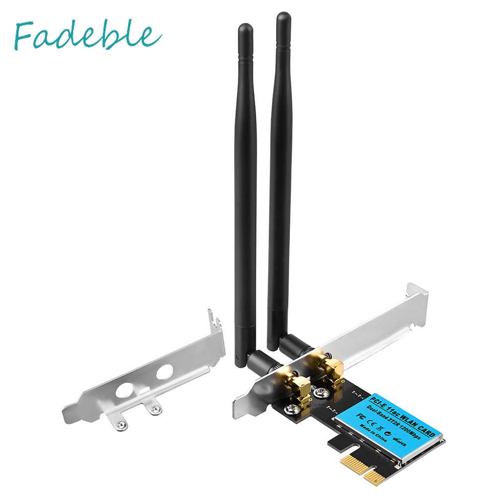 Thẻ Mạng WiFi Băng Tần Kép 2.4GHz / 5GHz Cho Máy Tính