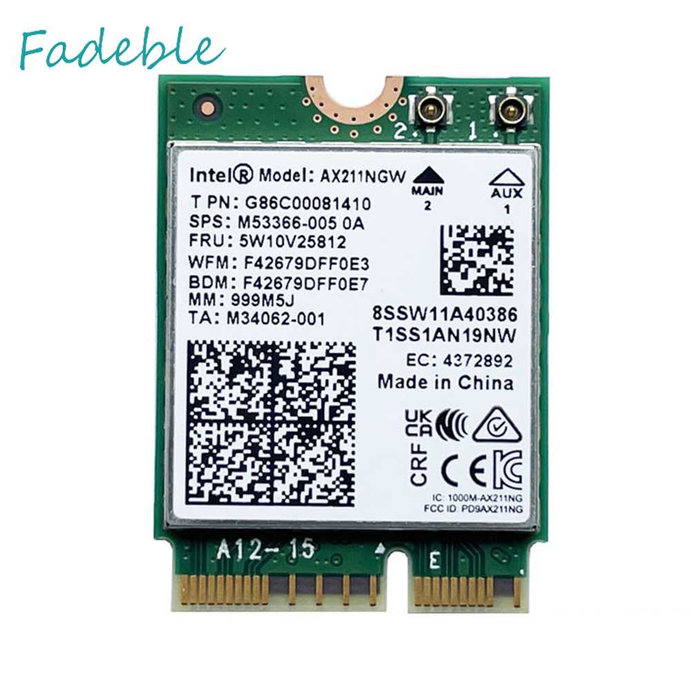 Thẻ Mạng Không Dây 2.4GHz / 5GHz WIFI6E Băng Tần Kép 3000Mbps Cho Laptop