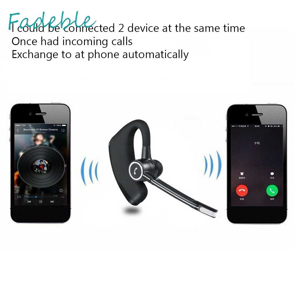 Tai Nghe Bluetooth V8S Móc Vành Tai Tích Hợp Mic