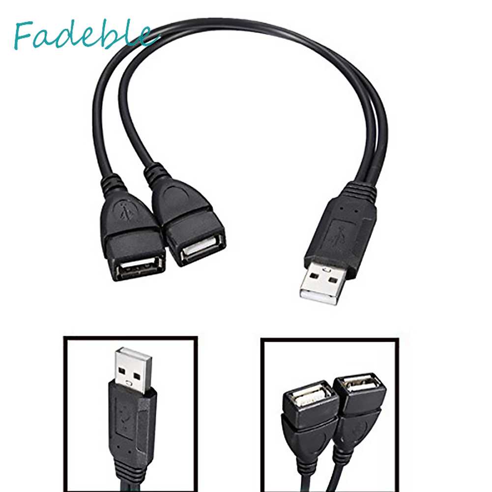 Dây Cáp Nối Dài 30cm USB2.0 Male Sang Dual USB Female