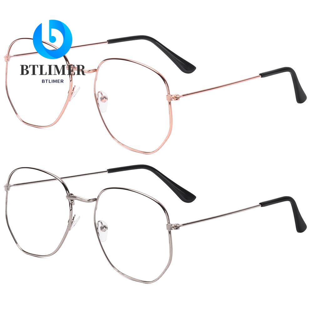 Btlimer Mắt Kính Gọng Kim Loại Phong Cách Vintage Chăm Sóc Thị Lực