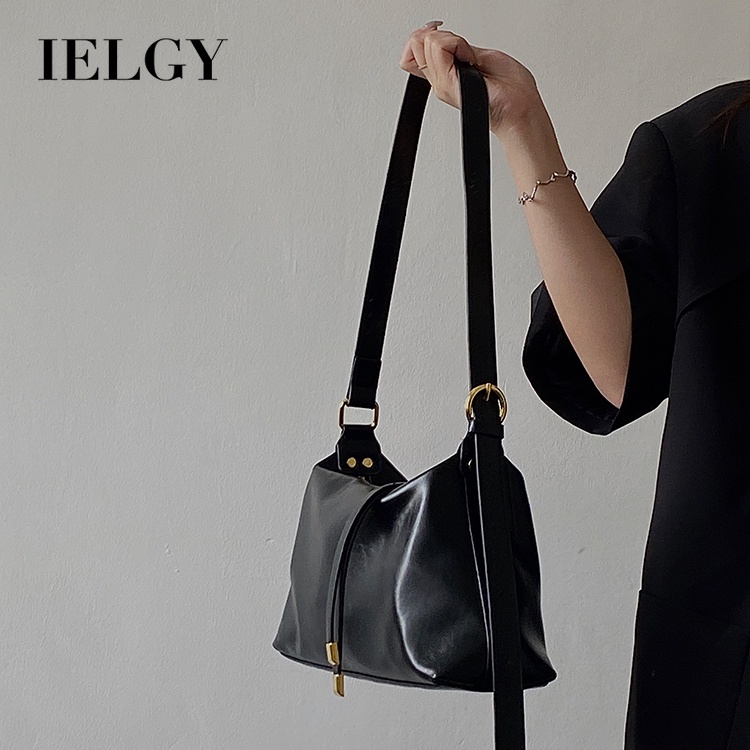 Túi Tote Đeo Vai / Đeo Chéo Sức Chứa Lớn Màu Đen Dễ Phối Đồ Thời Trang Cao Cấp