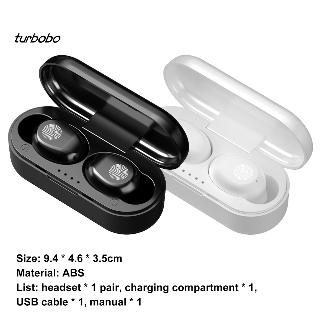 Tai Nghe Không Dây Bluetooth 5.1 Giảm Tiếng Ồn turbobo F9 Điều Khiển Cảm Ứng Tiện Dụng Cho Android