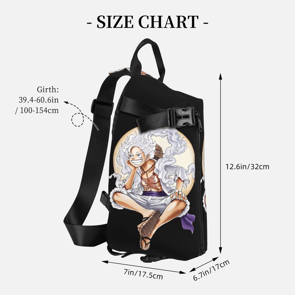 Balo Đeo Chéo Vai In Hình Luffy One Piece Thời Trang Cho Nam Nữ