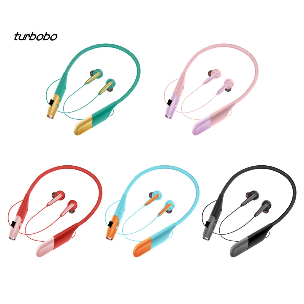 Tai Nghe Thể Thao Không Dây Quấn Cổ Gắn Đèn Pin Hỗ Trợ Thẻ Nhớ Bluetooth Có Nam Châm turbobo AKZ-R11