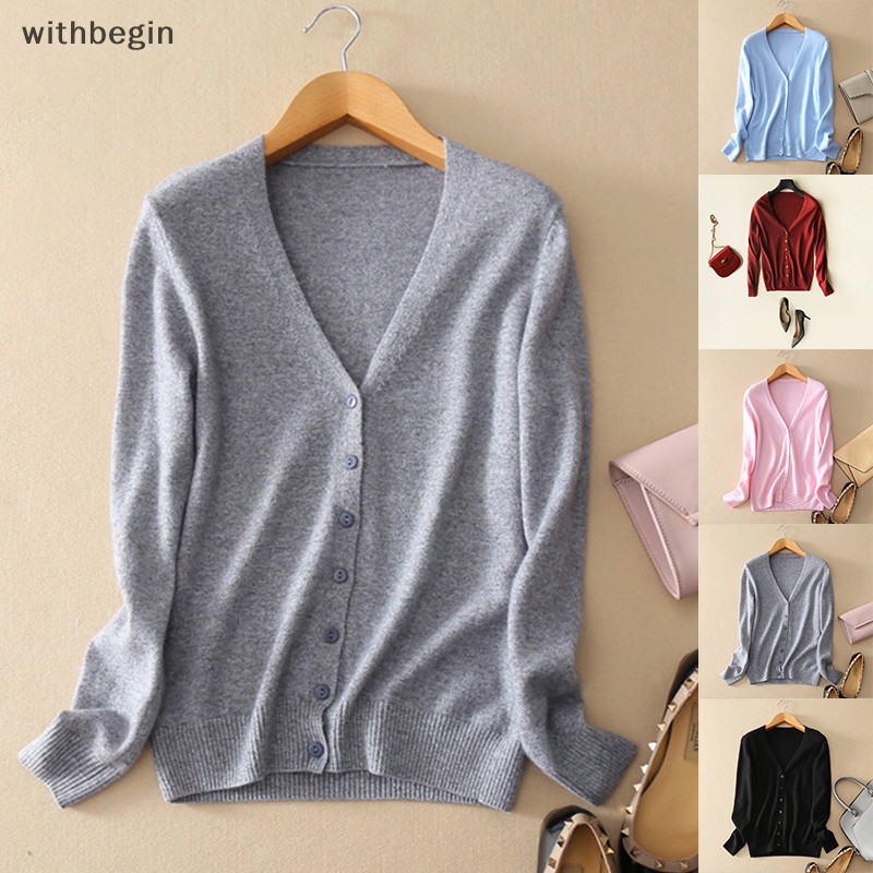 Áo Khoác Cardigan Dệt Kim Cổ Chữ V Dáng Ôm Thời Trang Dành Cho Nữ