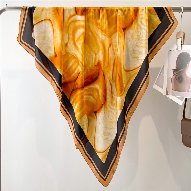 Khăn Quàng Cổ Chống Nắng Mùa Hè Bằng Lụa Satin Cỡ Lớn 110cm Xoay Được Nhiều Màu Sắc