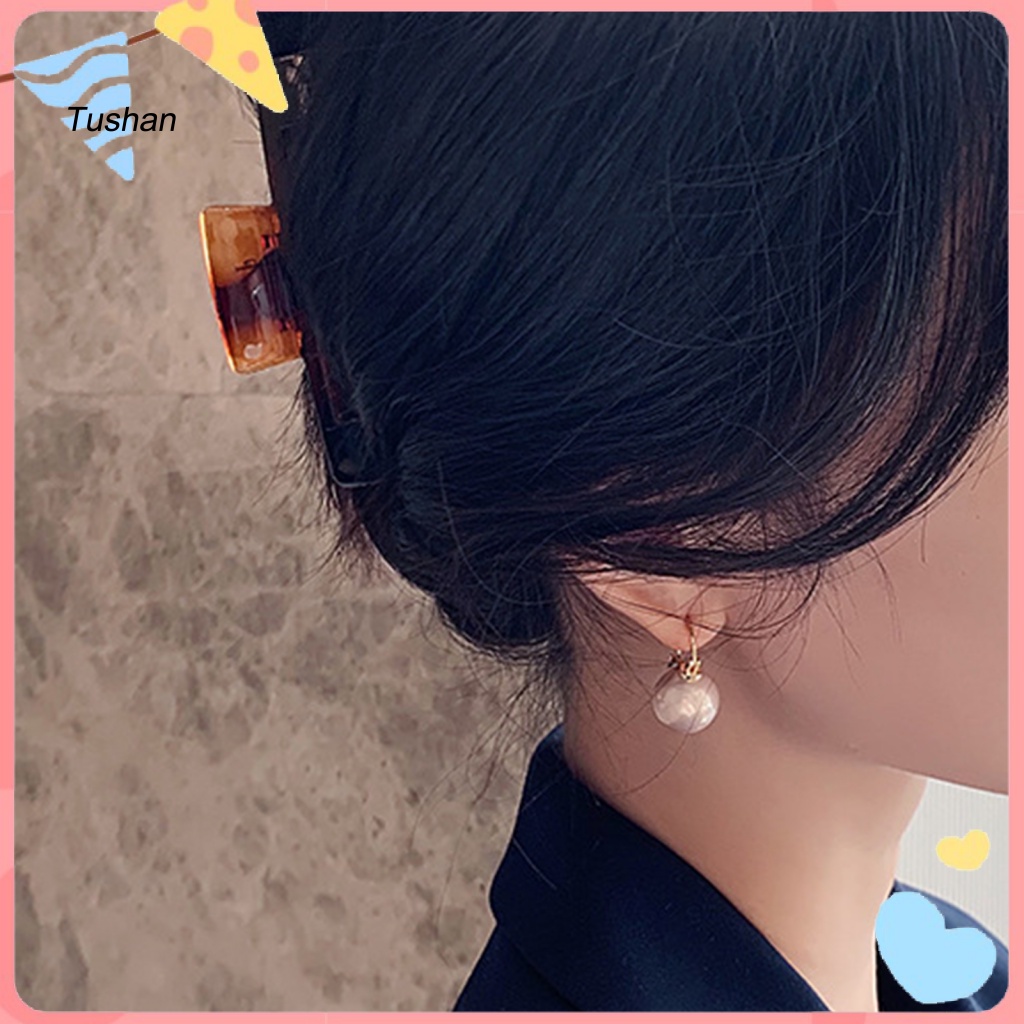 [Ts] 1 Đôi Bông Tai Đính Ngọc Trai Giả Tinh Tế Bắt Mắt Thích Hợp Cho Hoạt Động Ngoài Trời