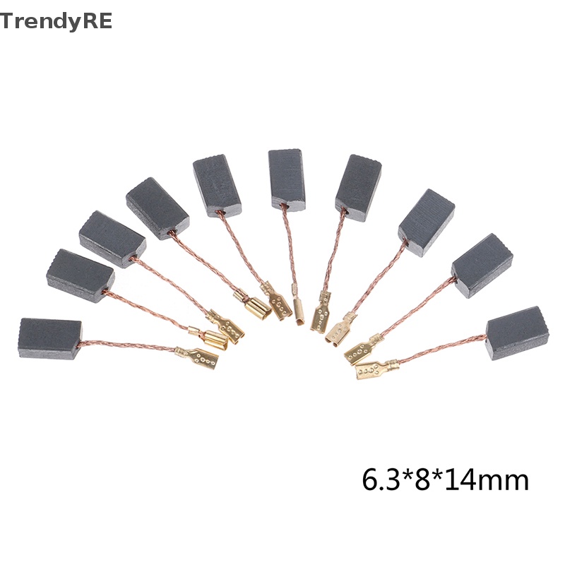Set 10 Động Cơ Chổi Than 100mm Cho Máy Mài Góc 6 * 8 * 14mm
