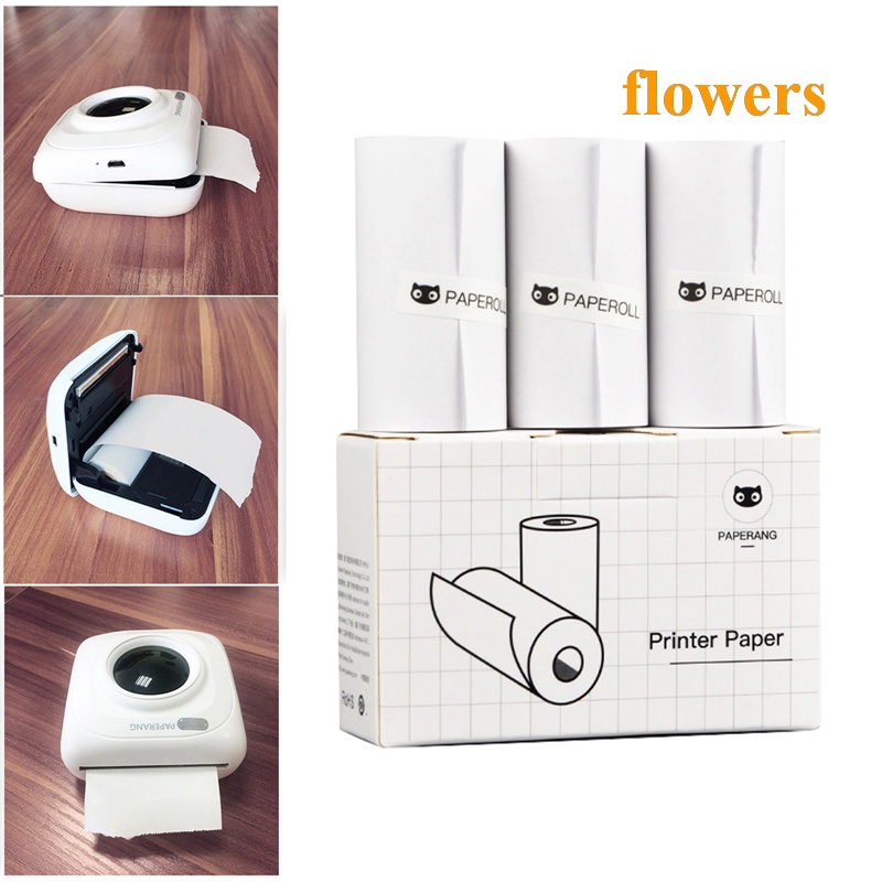 Cuộn Nhãn Dán Nhiệt Mini 57 * 30mm Nhiều Màu Sắc Dùng Trang Trí Ảnh Tiện Dụng