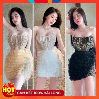 [ĐƯỢC KIỂM TRA HÀNG] ĐẦM BODY CÚP NGỰC TẦNG KẾT ĐÁ TUA RUA - Yêu Shop 85
