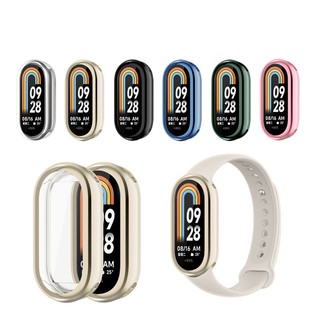 Dành Cho Xiaomi Mi Band 8 Ốp Lưng Bảo Vệ Toàn Màn Hình Vỏ Ốp Lưng Mạ TPU Mềm Bảo Vệ