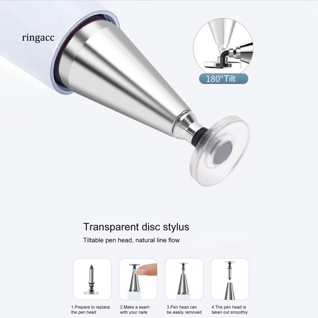 Bút Cảm Ứng RGA Hai Đầu Chống Lăn Chống Trầy Chuyên Nghiệp Cho iOS Android