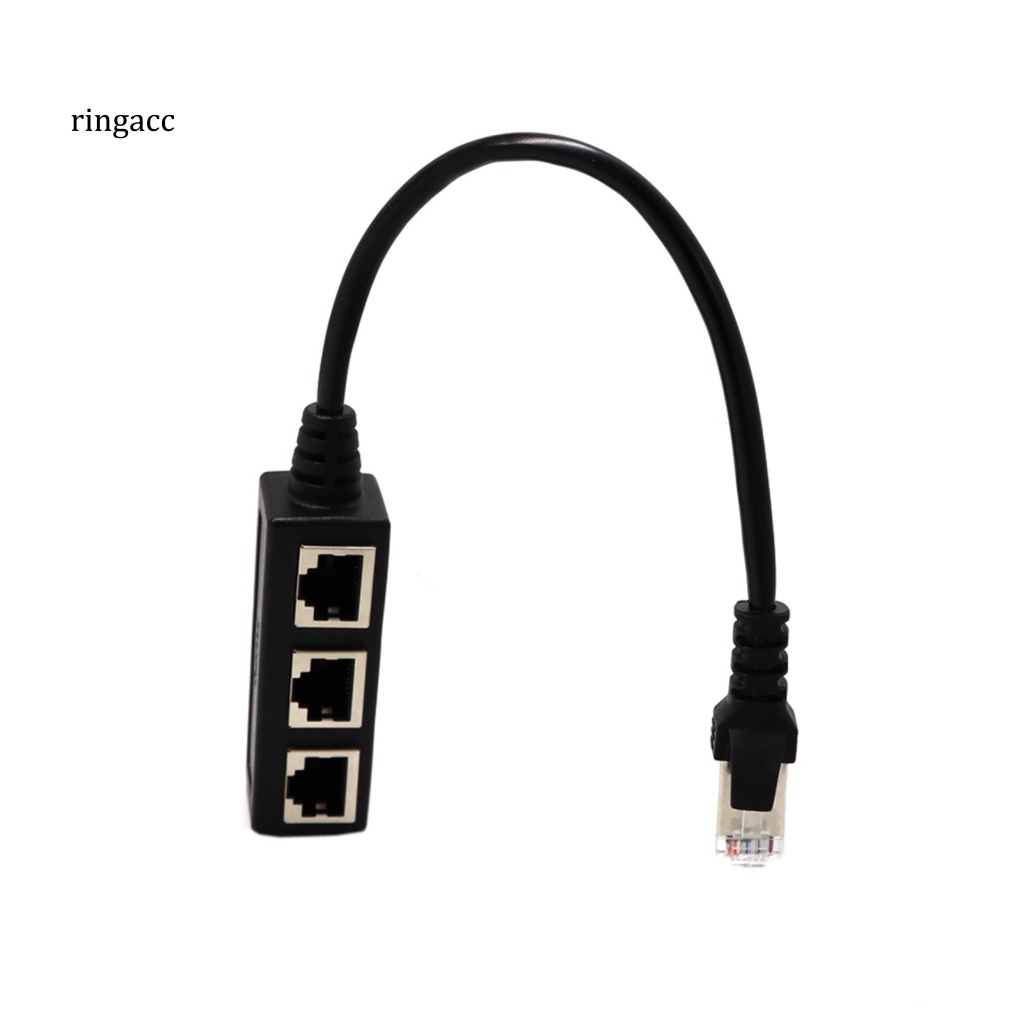 Dây Cáp Kết Nối Mạng LAN Ethernet RJ45 1 Sang 3 Chiều Bằng PVC Chống Mài Mòn
