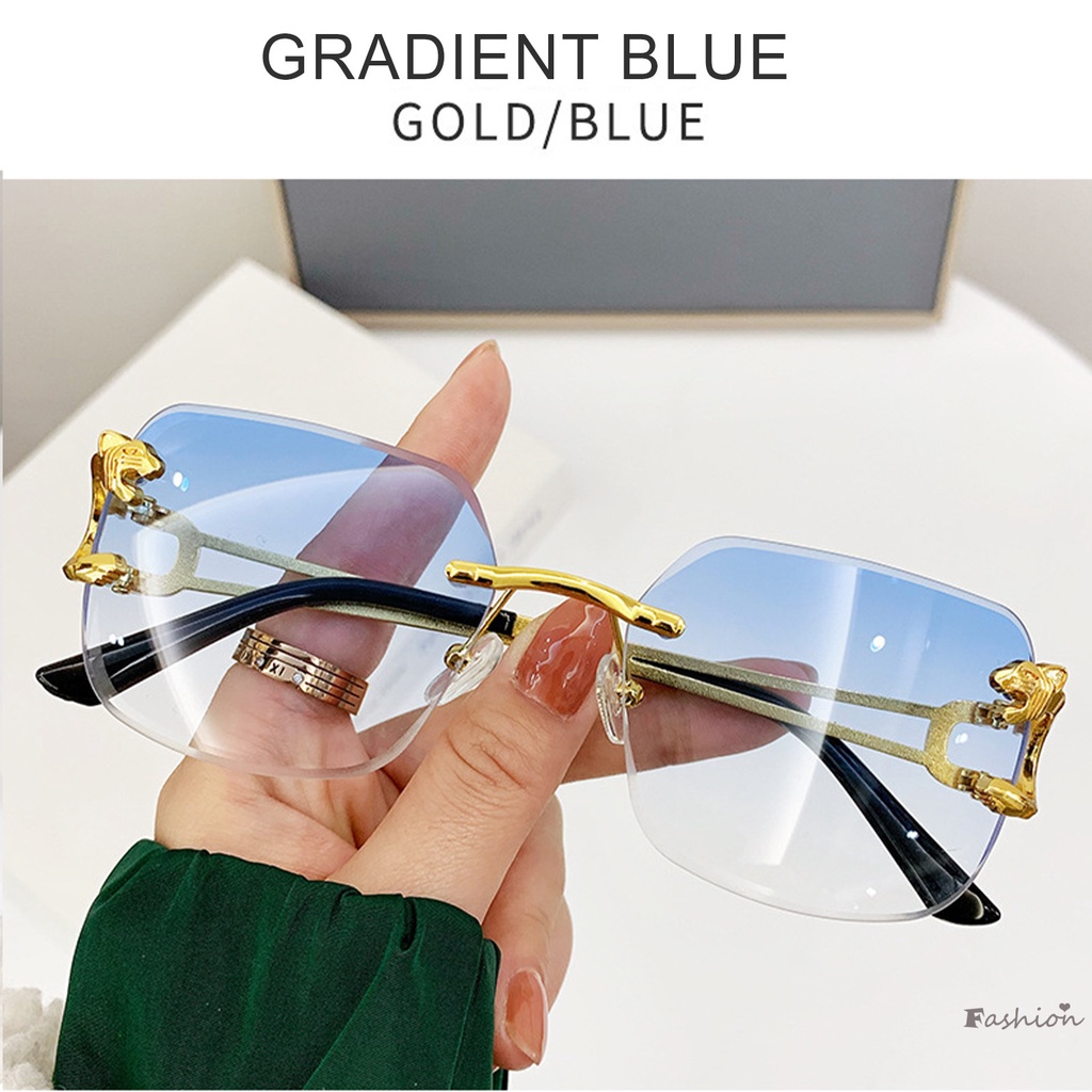 Kính Mát Nửa Gọng Vuông Không Viền Thời Trang