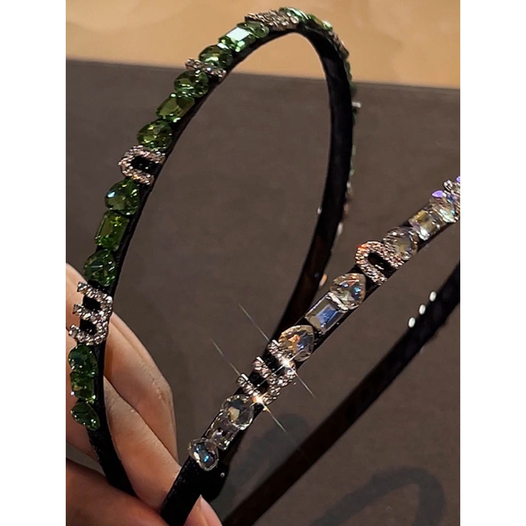 Băng Đô Cài Tóc Đính Đá Phong Cách Retro Cao Cấp Cho Nữ