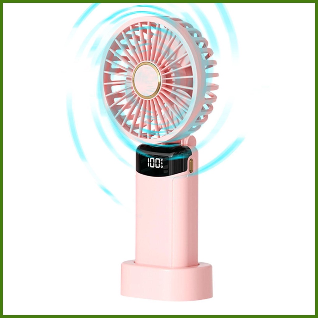 Quạt Mini Cầm Tay Xoay 180 Độ Kèm Dây Đeo USB Tiện Dụng Cho Mùa Hè