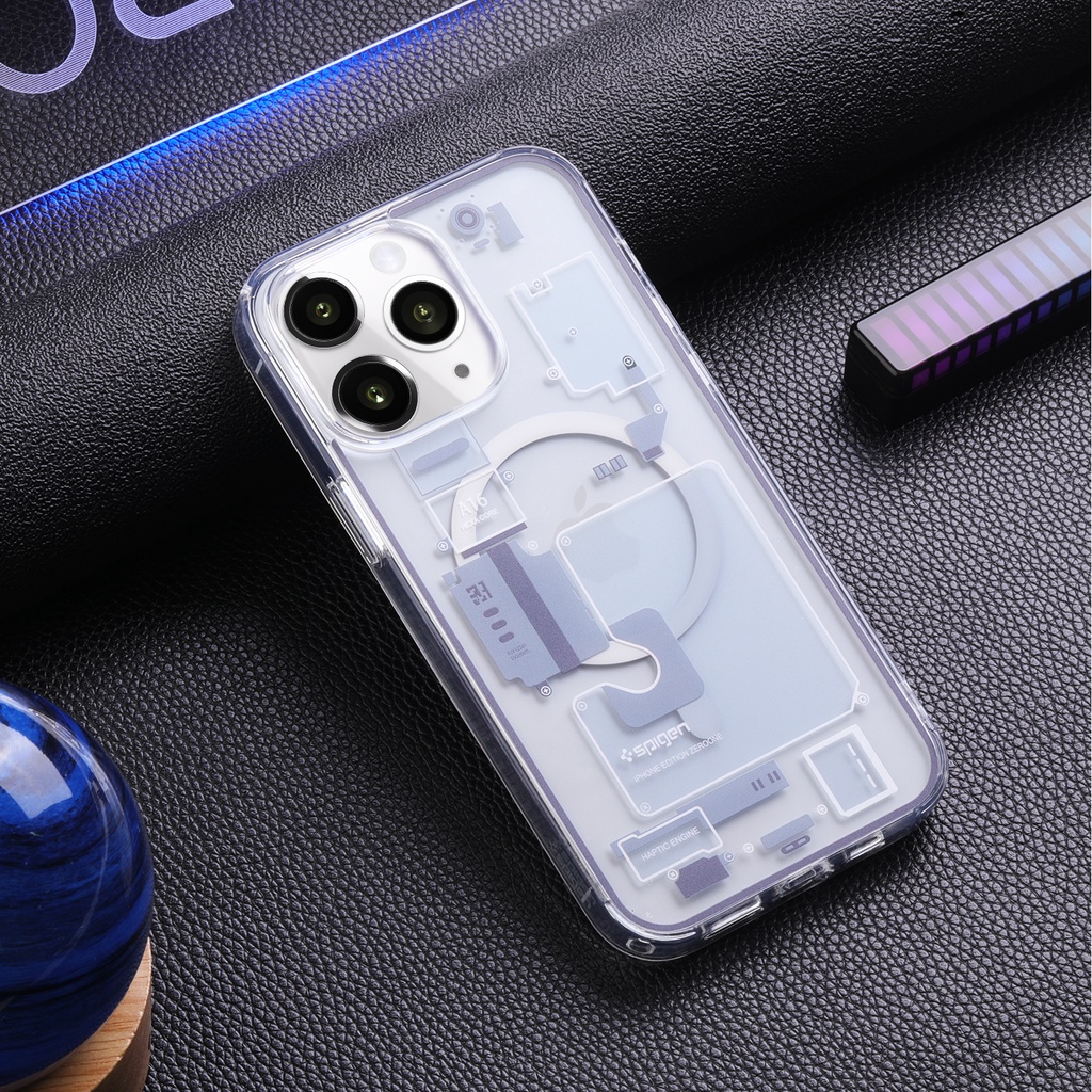 SPIGEN Phù Hợp Ốp Điện Thoại acrylic In Hình Bảng Mạch Công Nghệ Hút Nam Châm Cho iphone 14 13 pro max