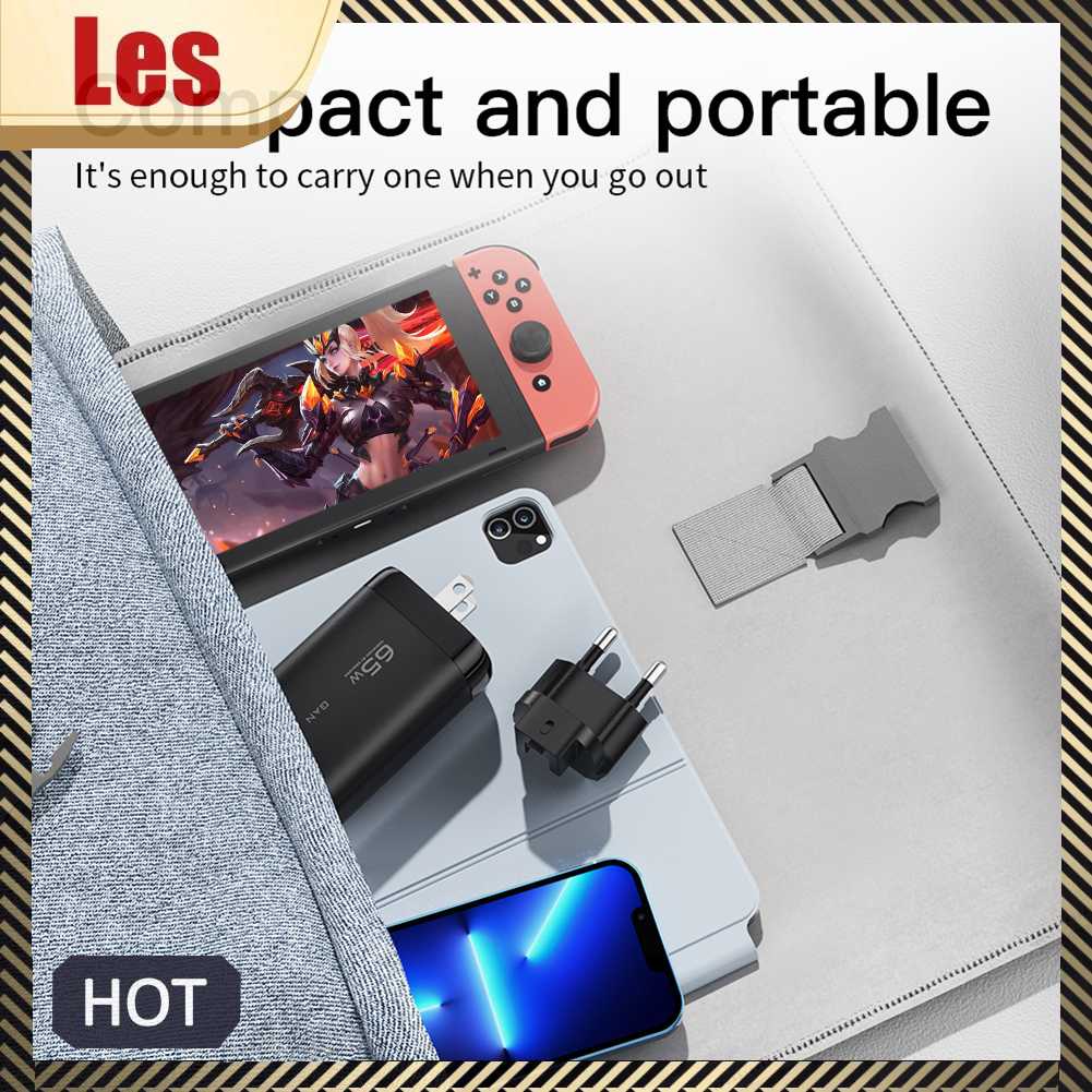 Bộ SạC 2 CổNg USB LoạI C 65W + 1 ĐầU CắM USB-A Cho Ipad / ĐiệN ThoạI / Tai Nghe / PS5