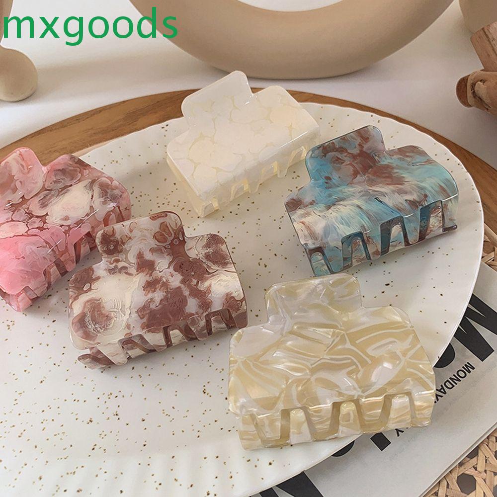 Kẹp Tóc Nhựa Hình Vuông Họa Tiết Đá Hoa Cương Ngọt Ngào Cho Nữ