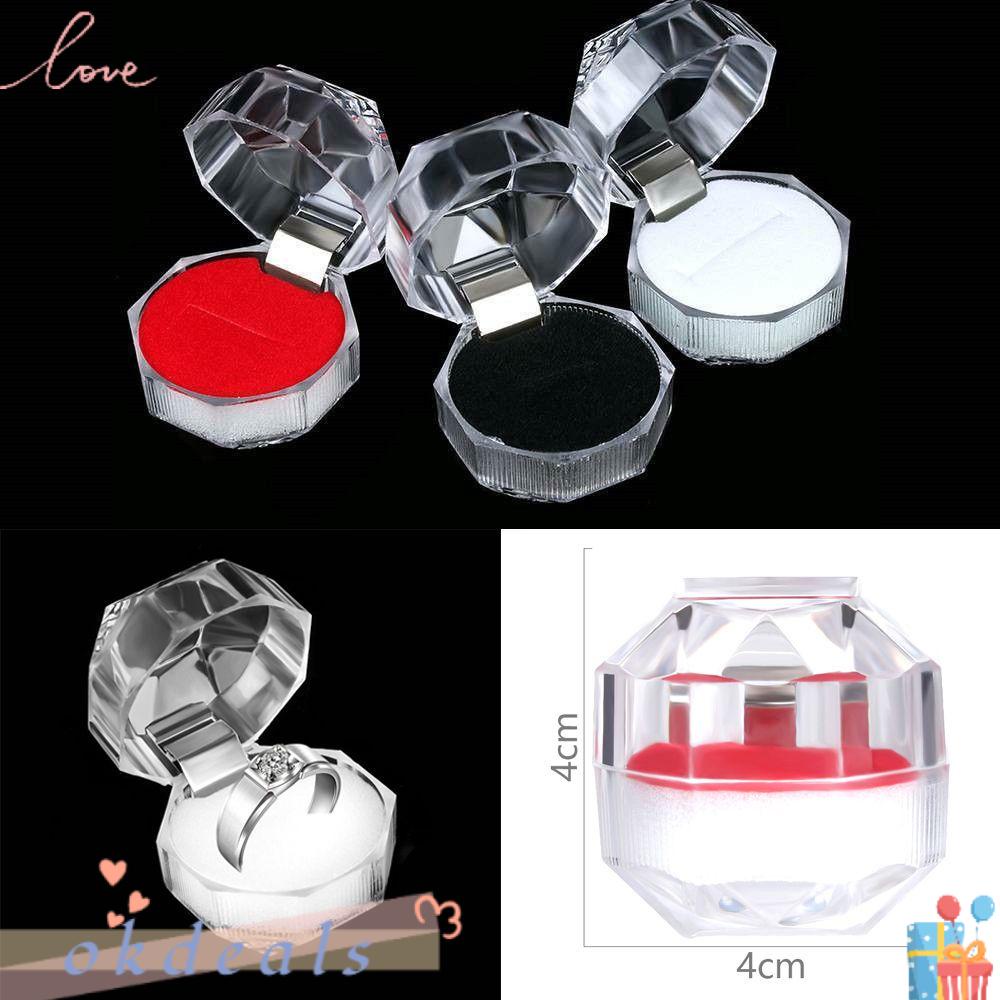 Hộp Trang Sức OKDEALS Acrylic Mới|Dụng Cụ Sắp Xếp Nhẫn Tiện Dụng