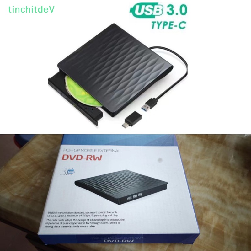 Đầu Đọc Đĩa Dvd RW CD Dvd Gắn Ngoài Kết Nối USB 3.0 Cho Laptop PC