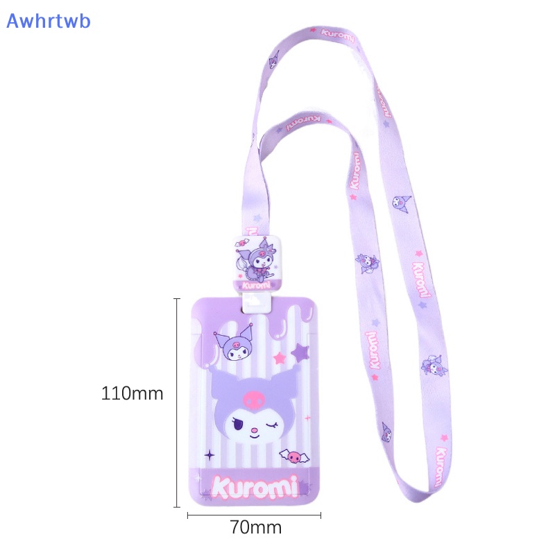 Awhrtwb Túi Đựng Thẻ Id / Thẻ Id / Móc Khóa Họa Tiết Hoạt Hình Kuromi Purin / Cún Melody Dễ Thương Cho Học Sinh Mới