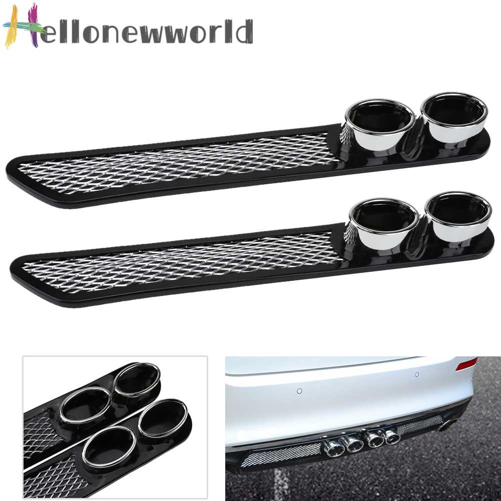 Set 2 Miếng Dán Ống Xả Xe Hơi Bằng Nhựa