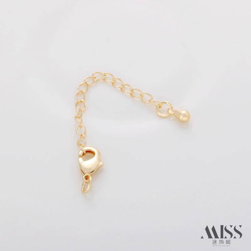Vòng cổ vàng hạt charm Dây Xích Đuôi Tôm Hùm Mạ Vàng 14K Mở Rộng Làm Trang Sức Thủ Công diy