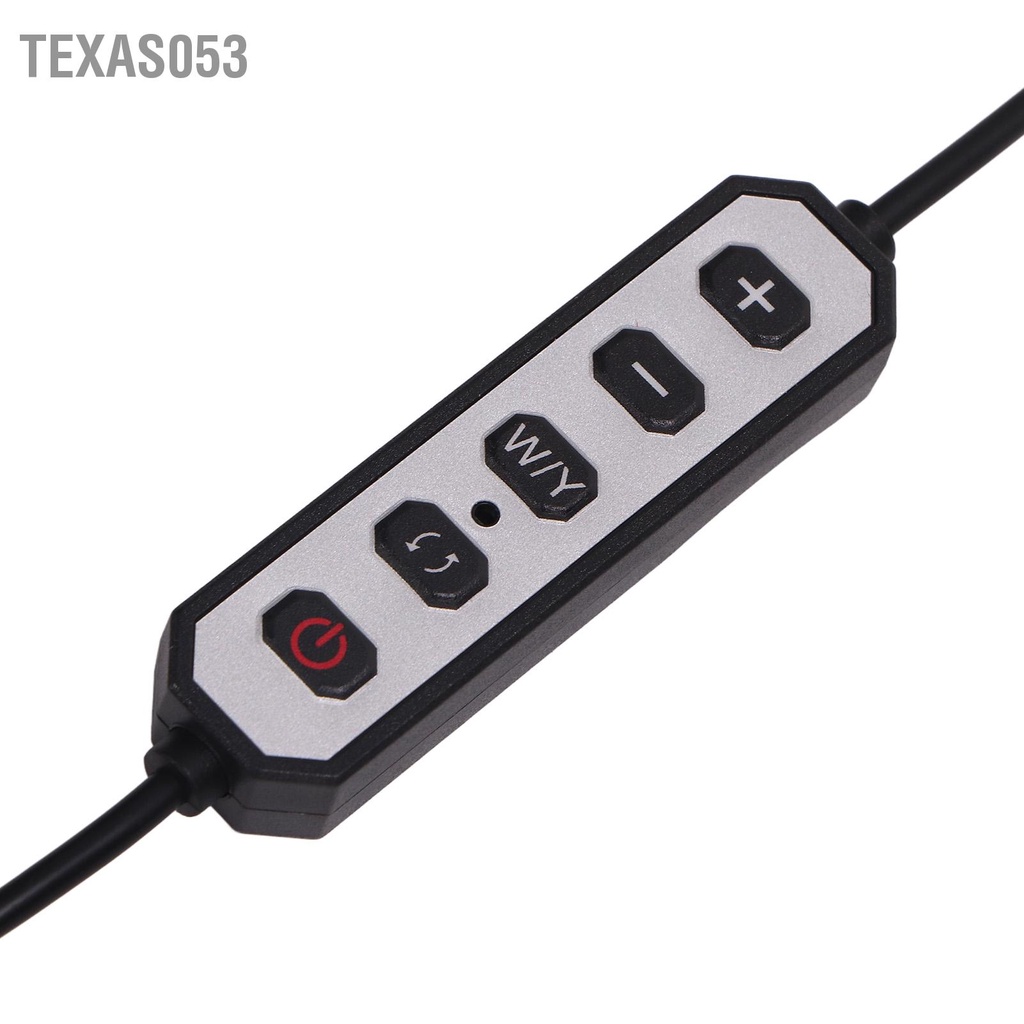 Texas053 Đèn nối mi LED 24in 36W Semilune 120 chip ánh sáng 3200K‑5600K Đế ổn định có thể tháo rời Đầu xoay Ánh salon 100‑240V