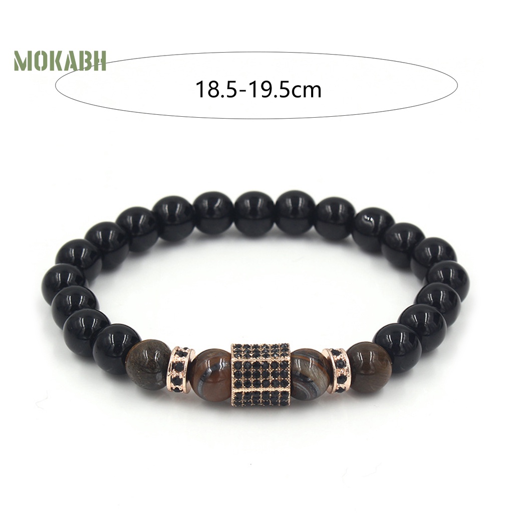 Vòng Tay Chuỗi Hạt Pha Lê Giả Phong Cách Vintage Thời Trang Cho Nam