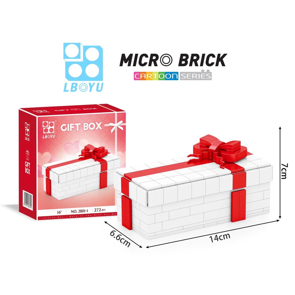 Bộ Đồ Chơi Lắp Ráp Mô Hình Hộp Quà Độc Đáo Trang Trí Nhà Cửa