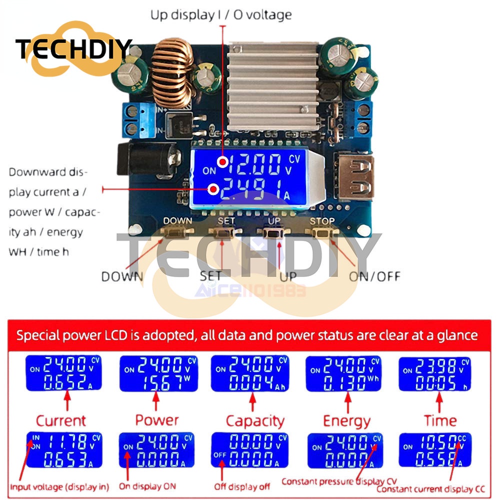 Mô Đun Tăng Áp DC-DC DC 5-30V Thành DC 0.6-30V 4A 35W