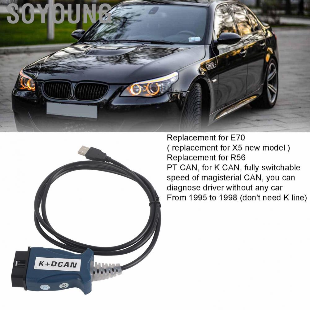 Soyoung OBD2  Cable Professional USB Interface Diagnostic for K DCAN Replacement BMW E60 E61 E83 E81 E87 E90 New