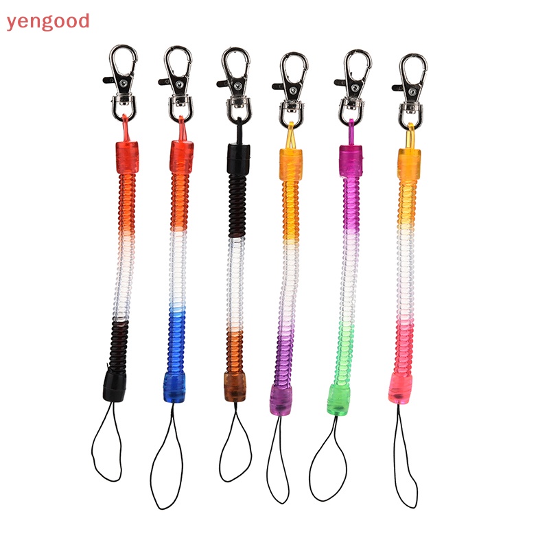 1 Vòng Xoắn Ốc Nhựa Chịu Lực - 1 Cái-Reychain-Keychain-Keychain-Keychain-Keyring - Co Giãn Có Thể Thu Vào