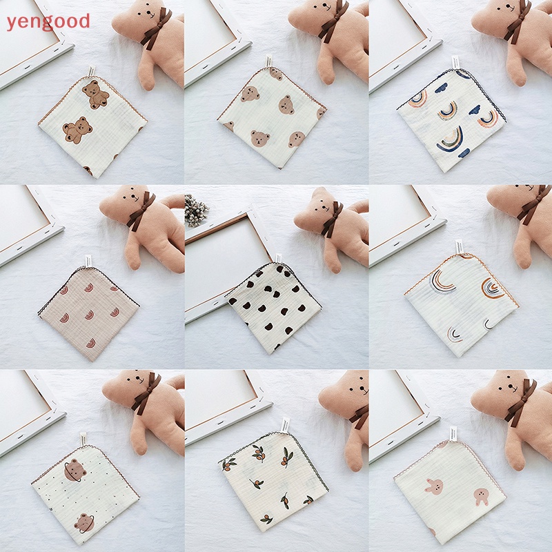 Yếm Ăn Cotton 4 Lớp Mềm Mại Hình Tam Giác Xinh Xắn Cho Bé