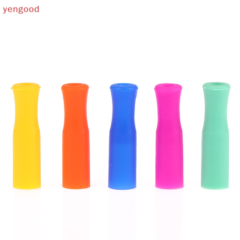 Bộ 20 Nắp Silicone Đậy Ống Hút Bằng Thép Không Gỉ Tái Sử Dụng Tiện Lợi