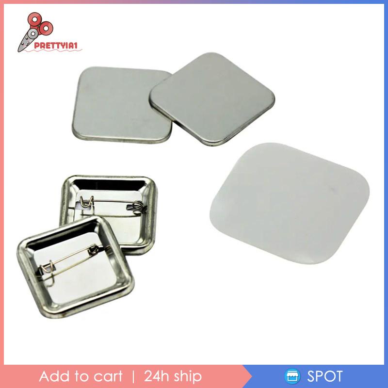 [Prettyia1] Set 100 Nút Sắt Làm Huy Hiệu Cài Áo DIY