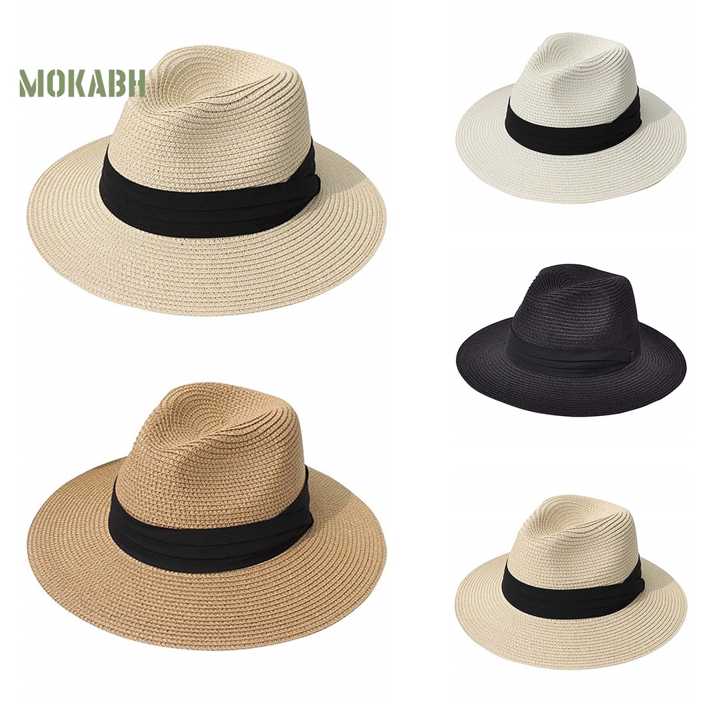 [Mok Abh] Nón Cối Rộng Vành Chống Nắng Màu Sắc Đơn Giản Thời Trang Đi Biển Cho Nữ