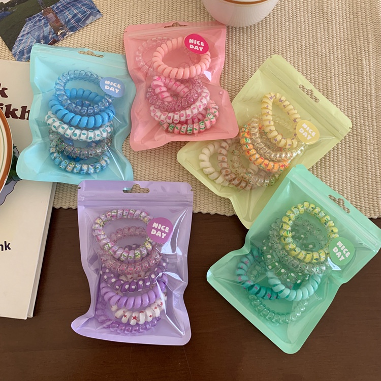 Dây Cột Tóc Co Giãn Cao Không Có Thể Thay Đổi Màu Sắc Ngọt Ngào Cho Nữ