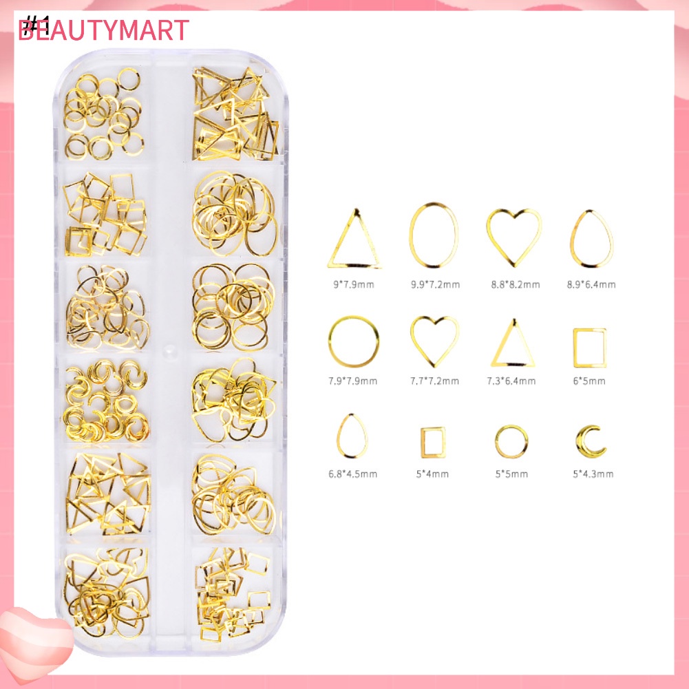 Đinh Tán Kim Loại Hỗn Hợp Trang Trí Móng Tay Nghệ Thuật DIY