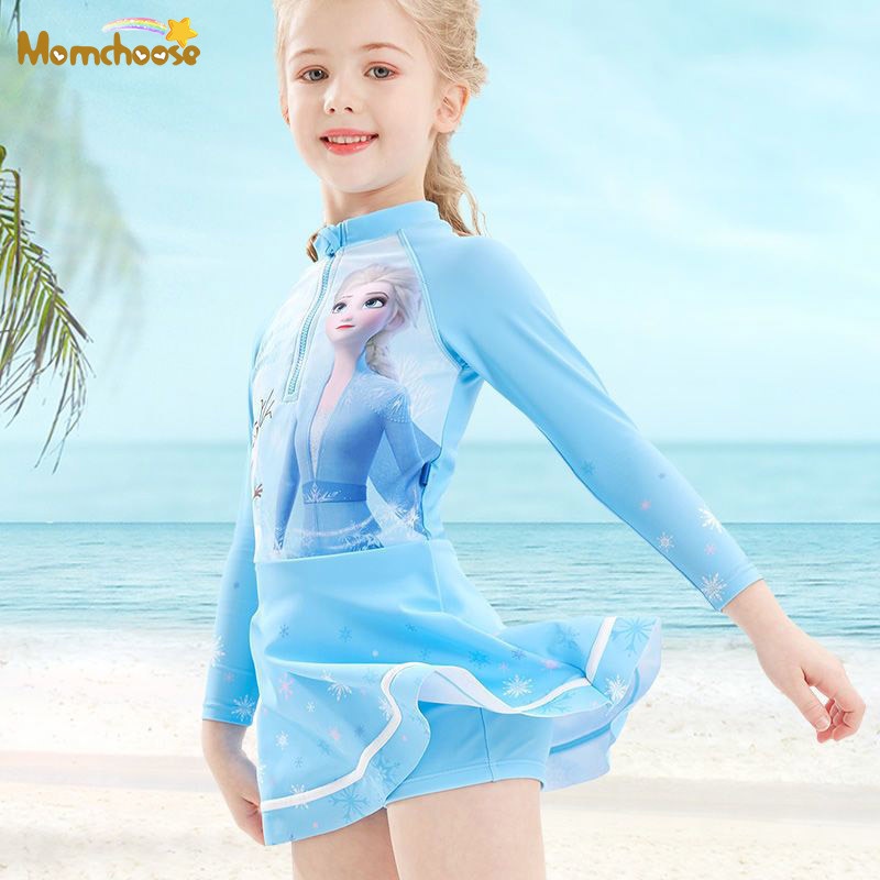 Bộ Đồ Bơi Một Mảnh Nhanh Khô Kiểu Công Chúa Dễ Thương Cho Bé Gái Trung Niên