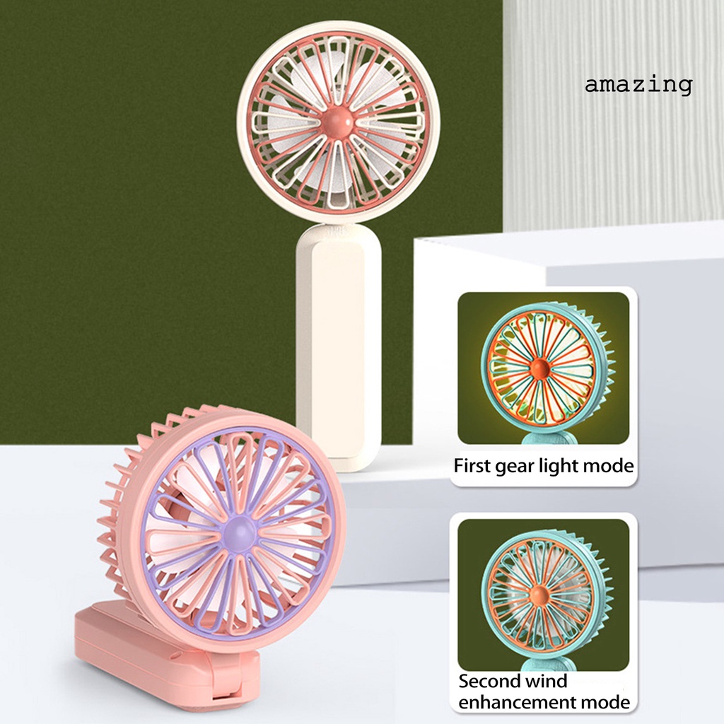 Quạt USB Mini Cầm Tay 2 Bánh Răng Có Thể Điều Chỉnh Ánh Sáng Ban Đêm