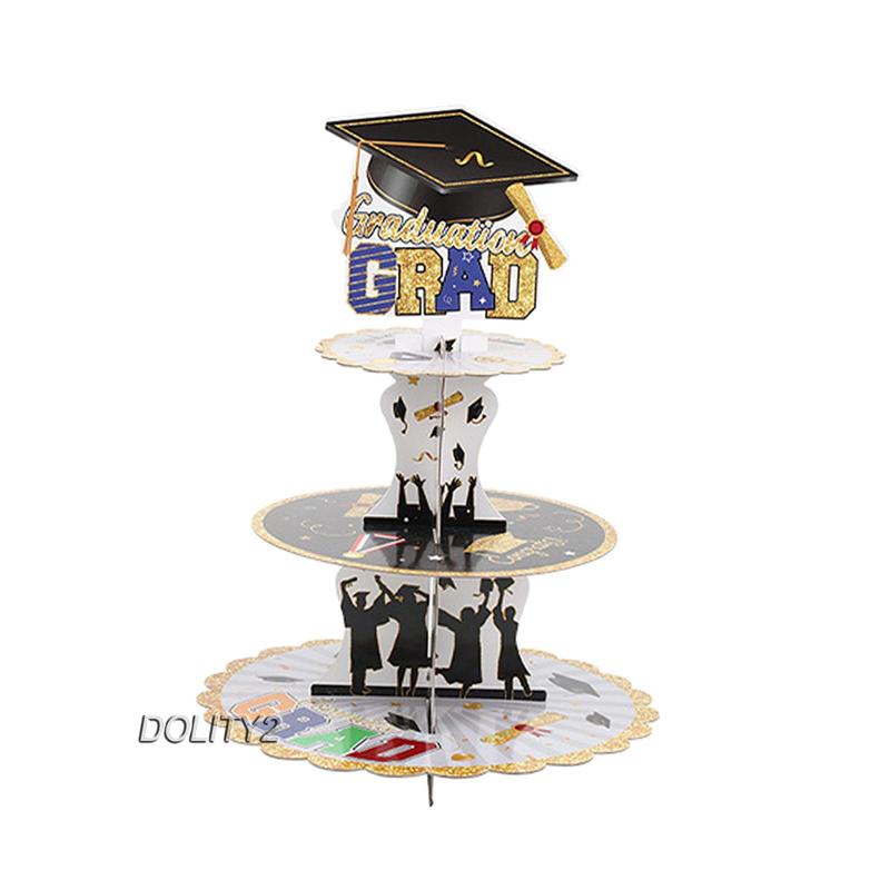 Bộ 2 Khay Giá Đỡ Bánh Quy / Cupcake Chủ Đề Lễ Tốt Nghiệp