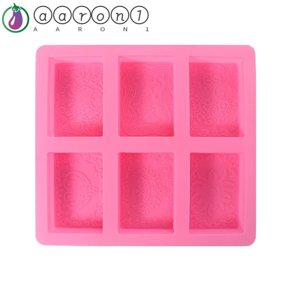 Aaron1 Khuôn Silicone Làm Xà Phòng / Nến Thơm Không Mùi Họa Tiết Elip