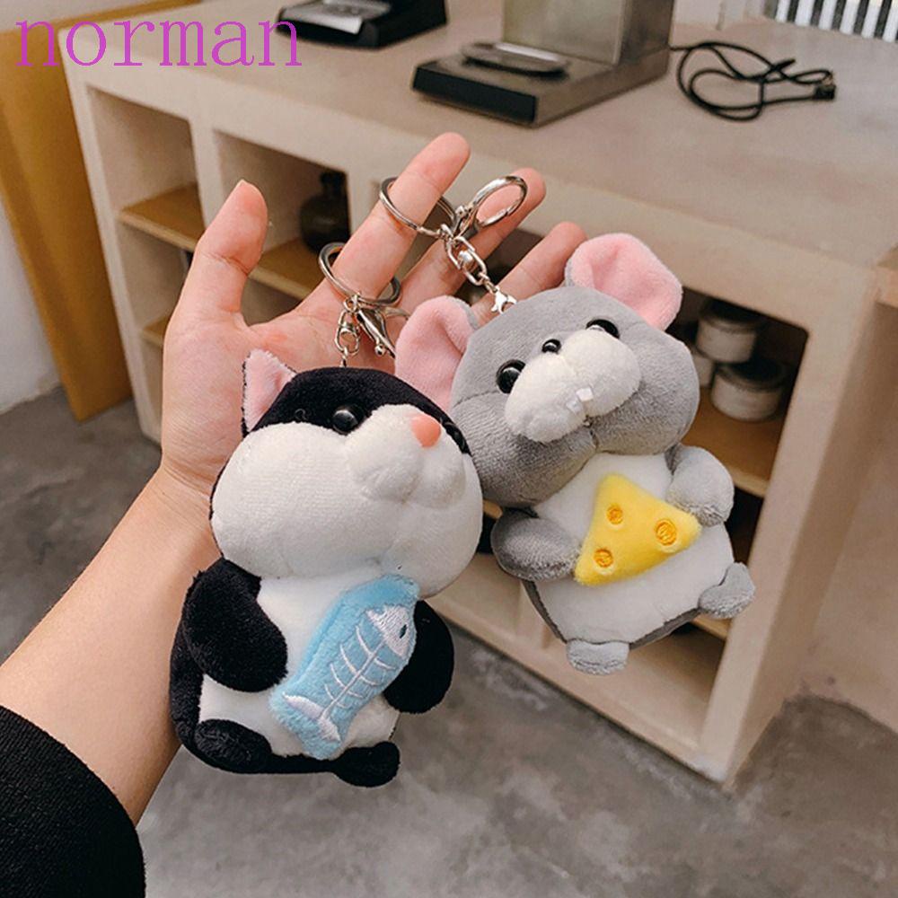 Móc Chìa Khóa Hình Chú Sóc Nhồi Bông Phong Cách Hàn Quốc Dễ Thương Giá Đỡ