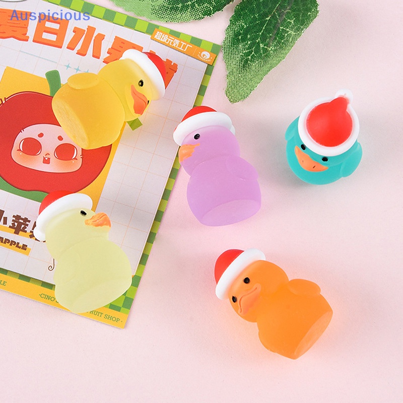 Set 2 Chú Vịt Dạ Quang Bằng Nhựa Resin Dễ Thương Dùng Trang Trí Giáng Sinh Diy